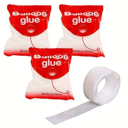Autocollants de points de colle sans couture pour ballons, pour la décoration de mariage et de fête, film transparent double face amovible