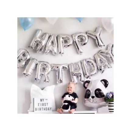 Ballon Happy Birthday Argent Pour décoration Anniversaire