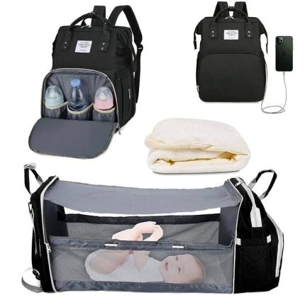 Sac à Dos pour Couche de Change pour Bébé, Landau de Poussette pour Nouveau-né